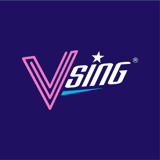 VSing logo with a star above stylized text on blue background.