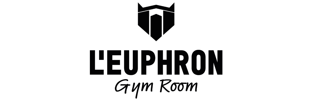 Logo of L'Euphron Gym Room with stylized shield design.